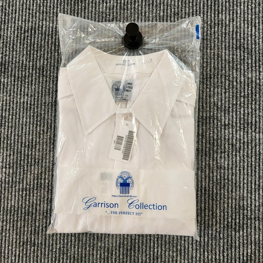 Garrison Collection‎ Shirt Mens 17 White Short Sleeve Uniform Button Front USA